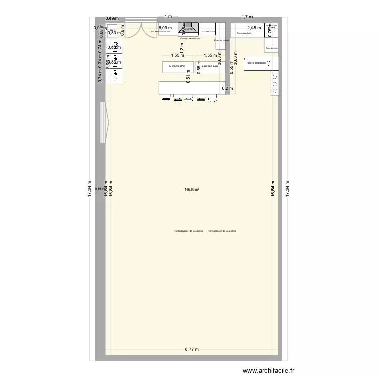 cuisine salle des fete. Plan de 2 et 147 m² cuisine salle des fete. Plan de 2 et 147 m²