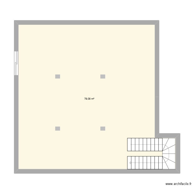 TIN AMARA. Plan de 1 pièce et 79 m2