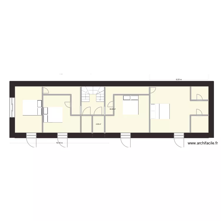 CENA plan RDC VIDE. Plan de 2 et 92 m² CENA plan RDC VIDE. Plan de 2 et 92 m²