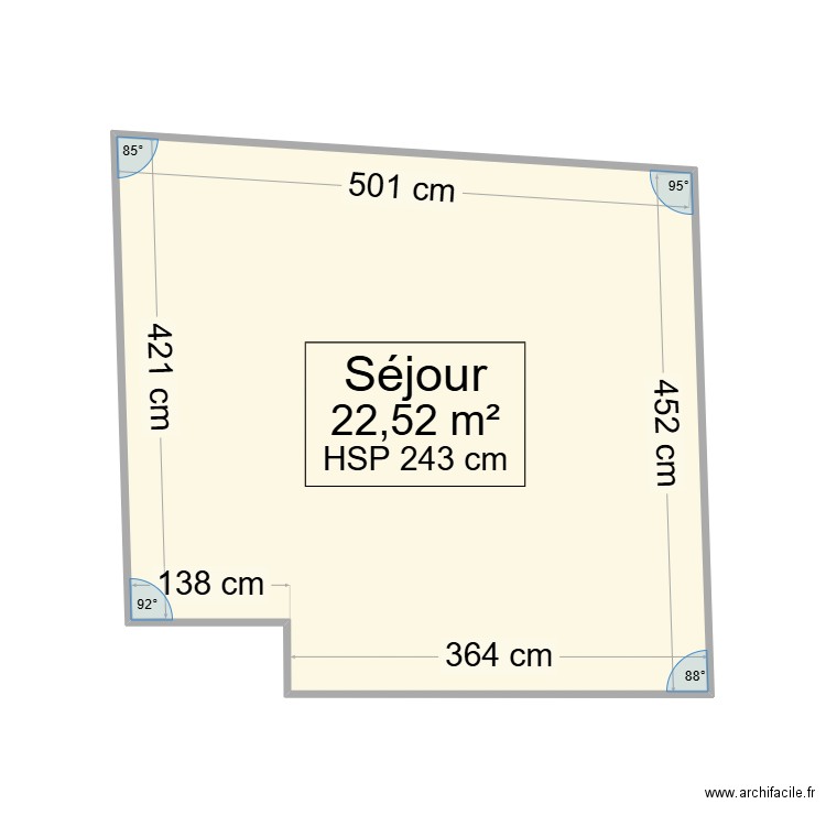 VILLA SAINT PAUL. Plan de 1 pièce et 23 m2