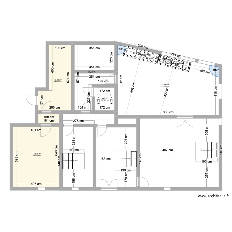 DEPOT. Plan de 5 pièces et 99 m2