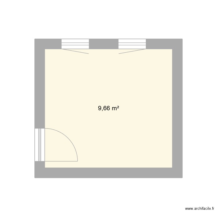 salle de bain. Plan de 1 pièce et 10 m2