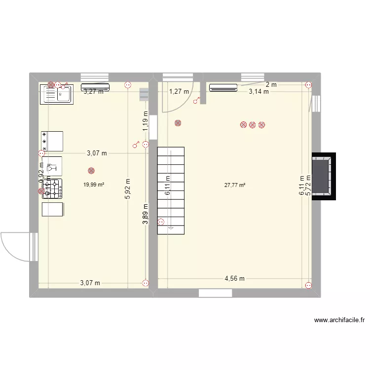 Auvergne. Plan de 2 et 48 m² Auvergne. Plan de 2 et 48 m²