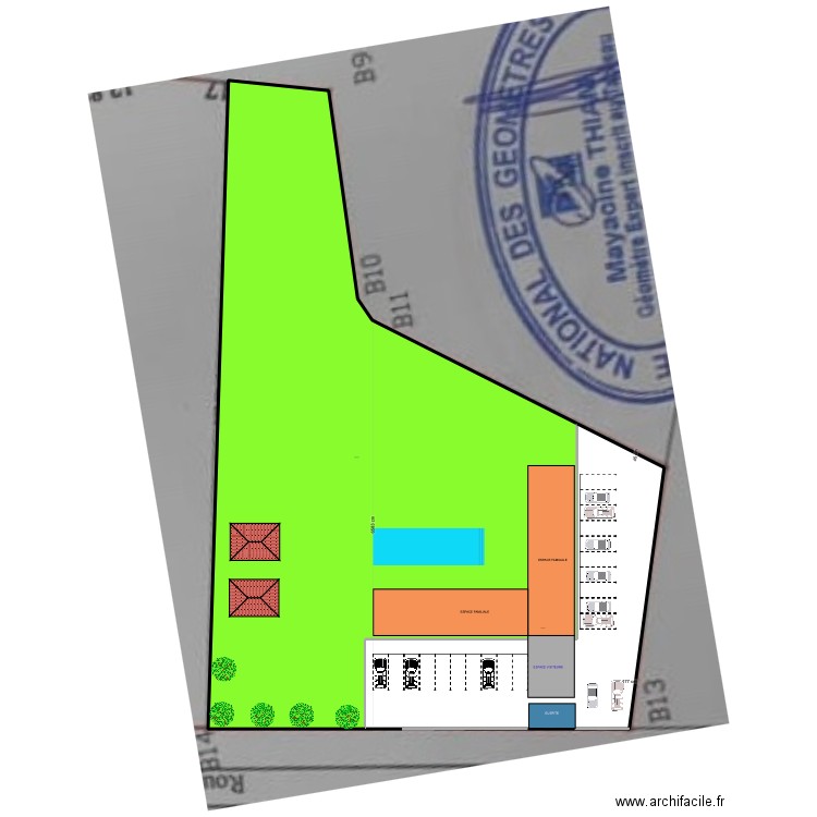 YENE 4800. Plan de 2 pièces et 533 m2