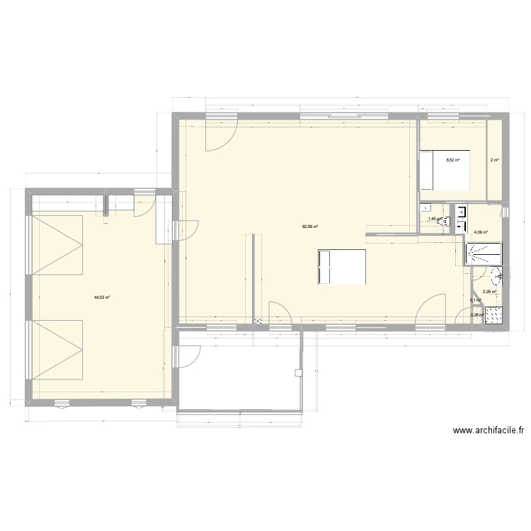 maison poussan +. Plan de 10 pièces et 146 m2