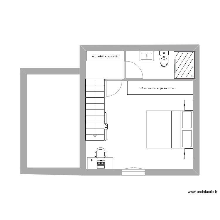 Etage. Plan de 0 pièce et 0 m2