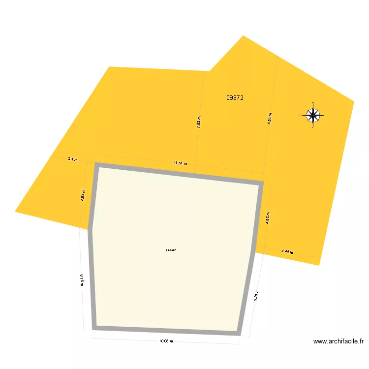 GAA. Plan de 1 Pièce et 111 m²