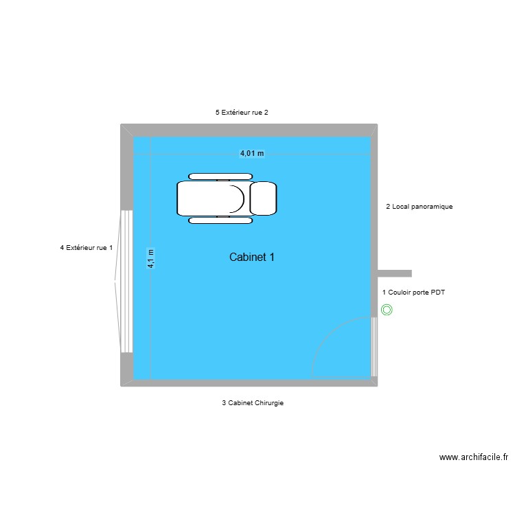 50679 Cabinet 1. Plan de 1 pièce et 16 m2