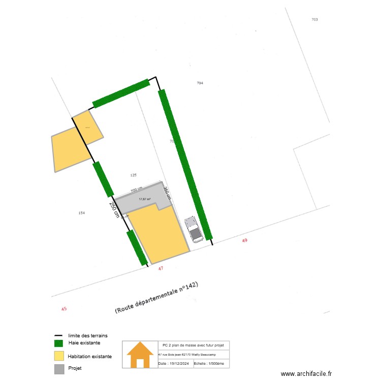 plan masse wailly . Plan de 0 pièce et 0 m2