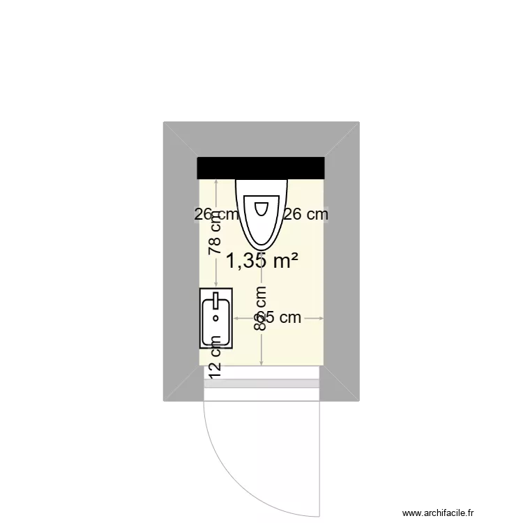WC Principaux. Plan de 