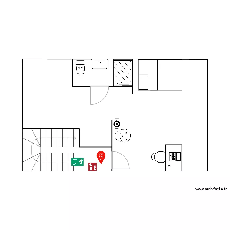 2éme étage. Plan de 3 et 41 m² 2éme étage. Plan de 3 et 41 m²