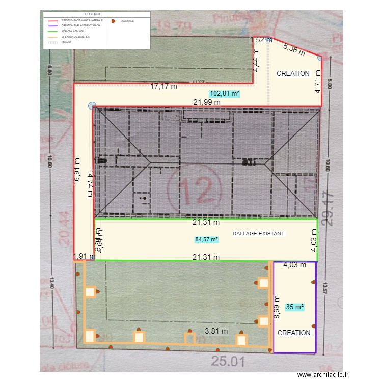 DENOMAR. Plan de 9 pièces et 227 m2