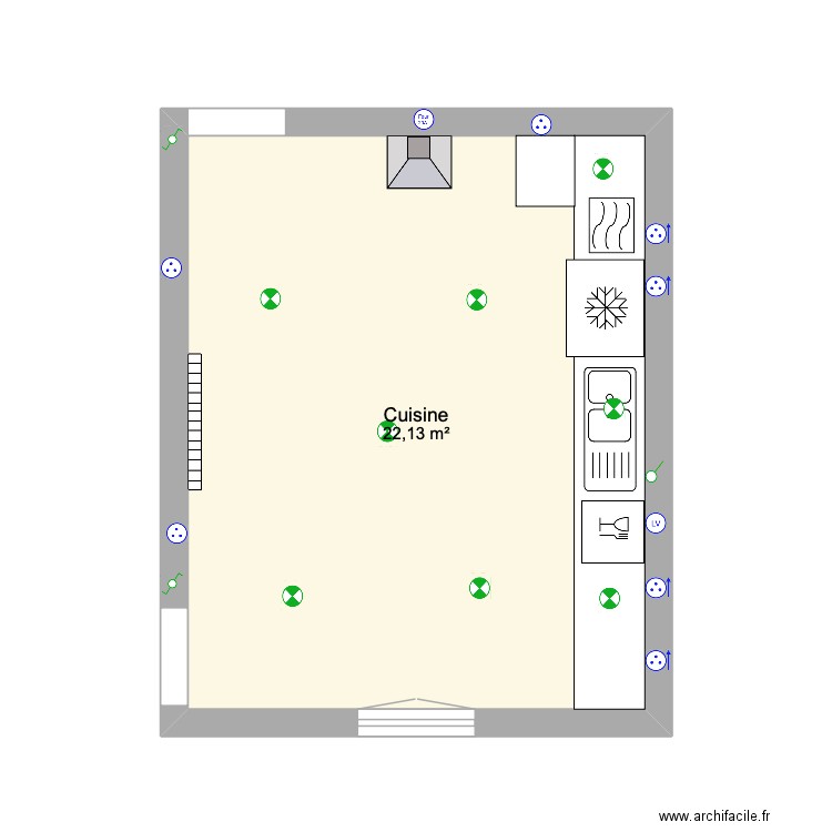 cuisine scey. Plan de 1 pièce et 22 m2