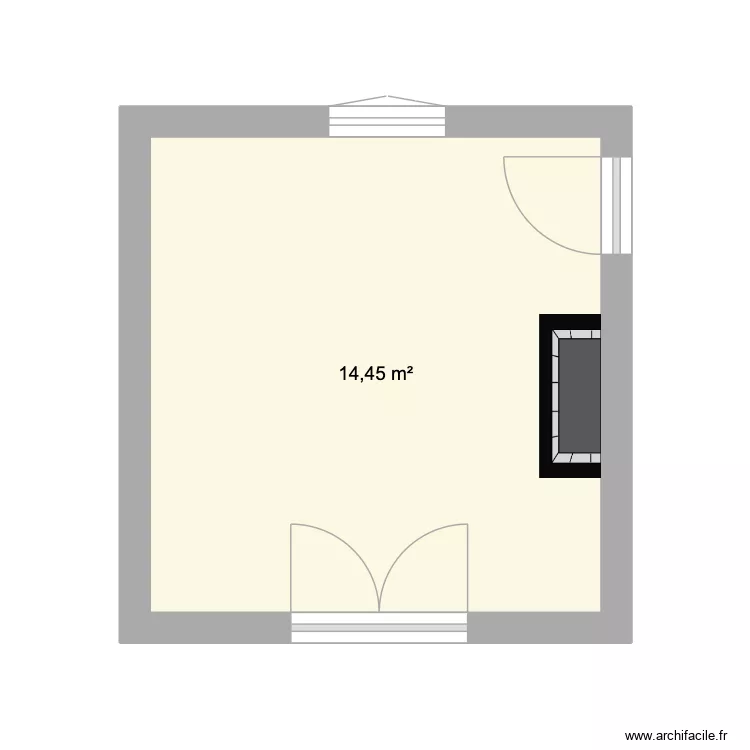 Ethan_Antrain. Plan de 1 Pièce et 14 m²