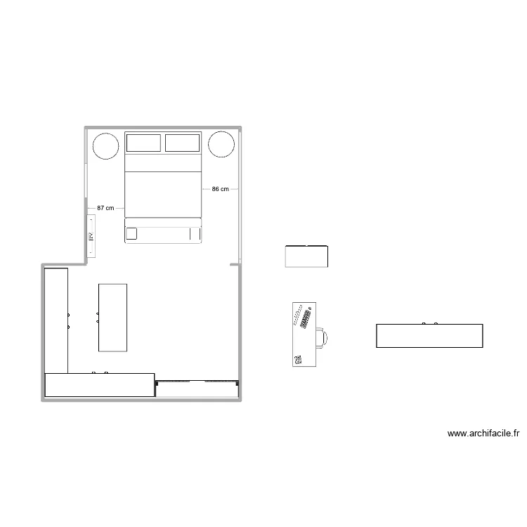 VDA CHAMBRE MASTER 14. Plan de 