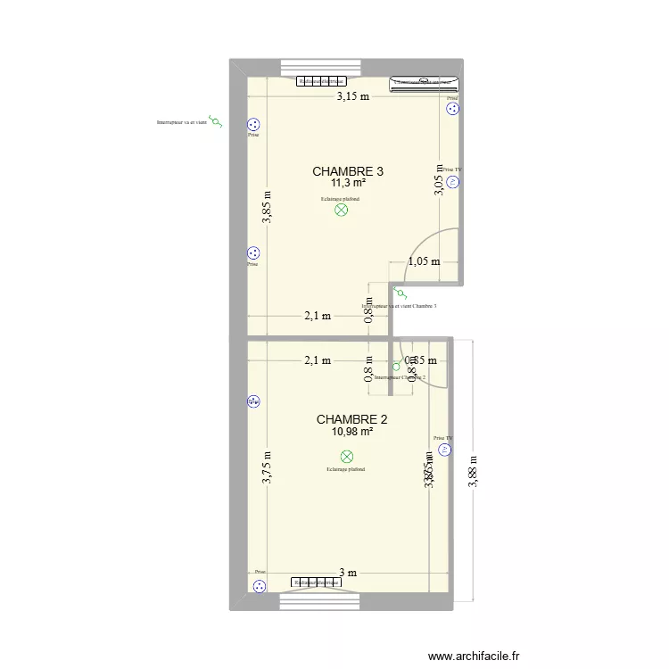 Equipements Electriques Maison Tarascon. Plan de 2 et 22 m² Equipements Electriques Maison Tarascon. Plan de 2 et 22 m²