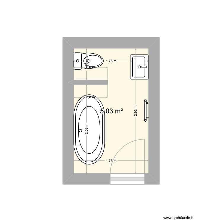 LGP - SDB Etage. Plan de 0 pièce et 0 m2