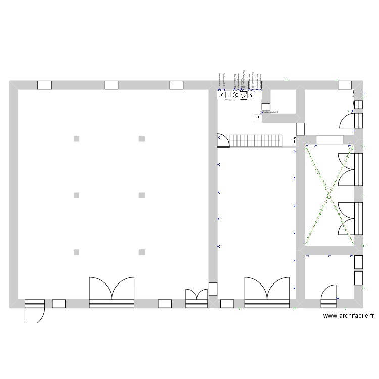 Hebergeages pisseloup V6. Plan de 23 pièces et 1031 m2