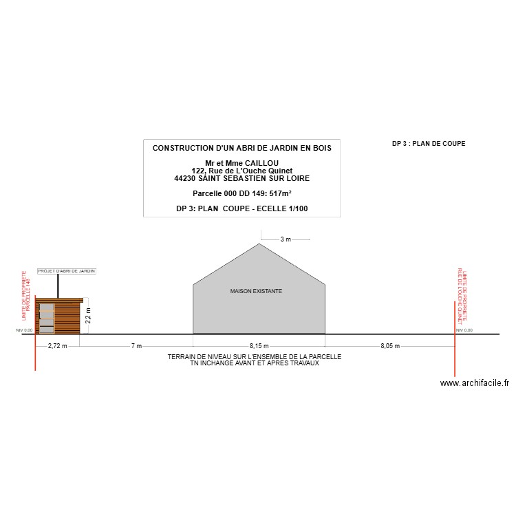 DP 3 CAILLOU. Plan de 0 pièce et 0 m2