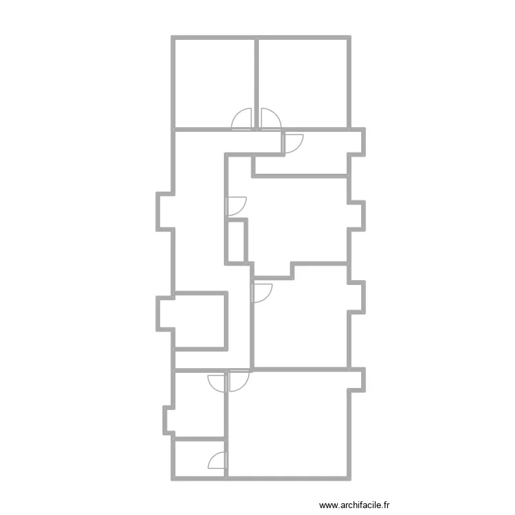 Kantor &eacute;tage. Plan de 10  et 68 m²