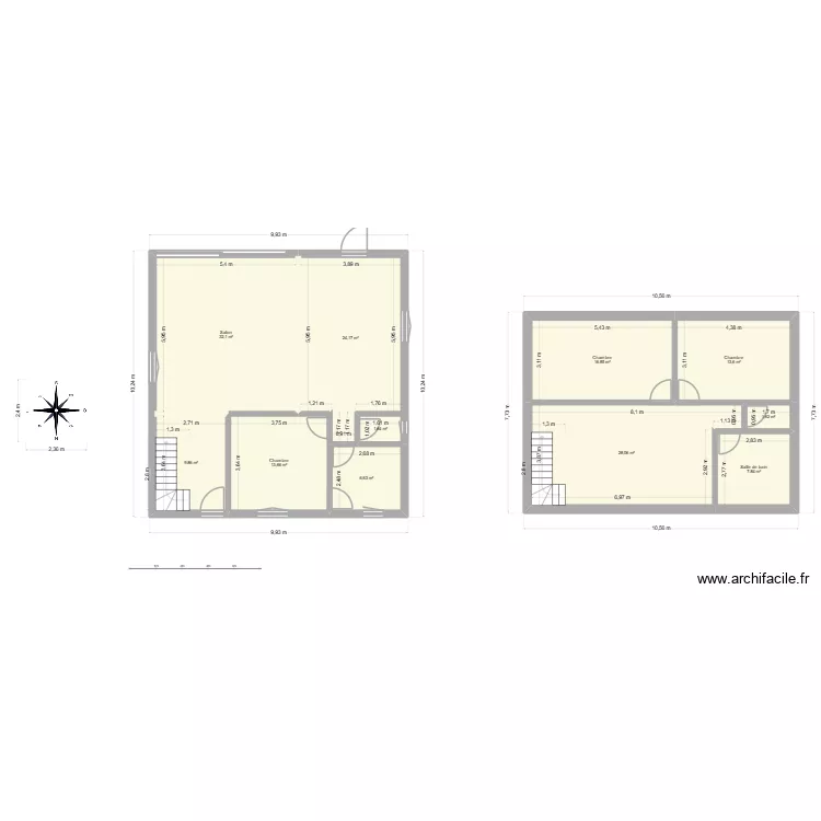 projet 1. Plan de 11  et 156 m²