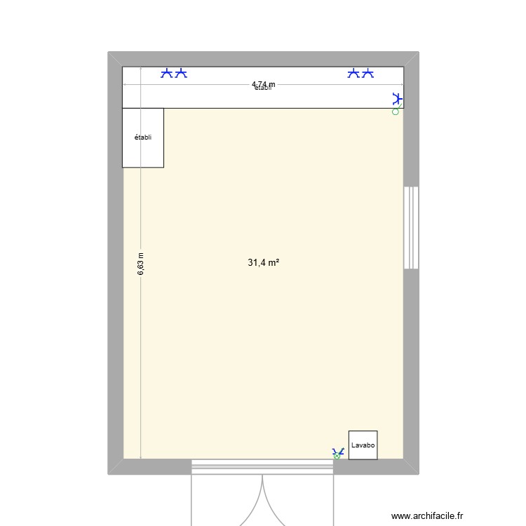 garage. Plan de 0 pièce et 0 m2
