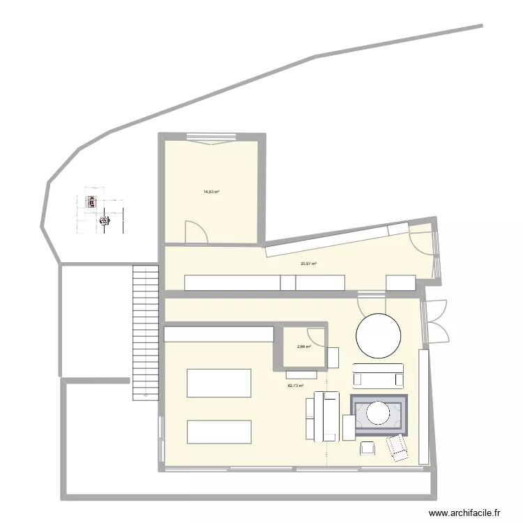 grill. Plan de 4  et 101 m²