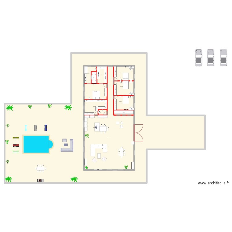 MAISON. Plan de 13 pièces et 1251 m2