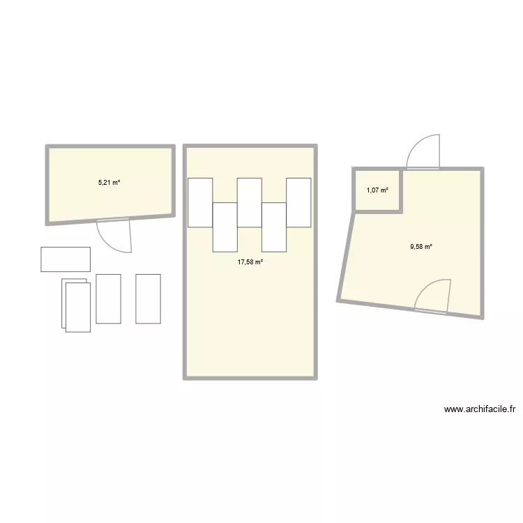 CARRELAGE DOMINIQUE. Plan de 4  et 33 m²