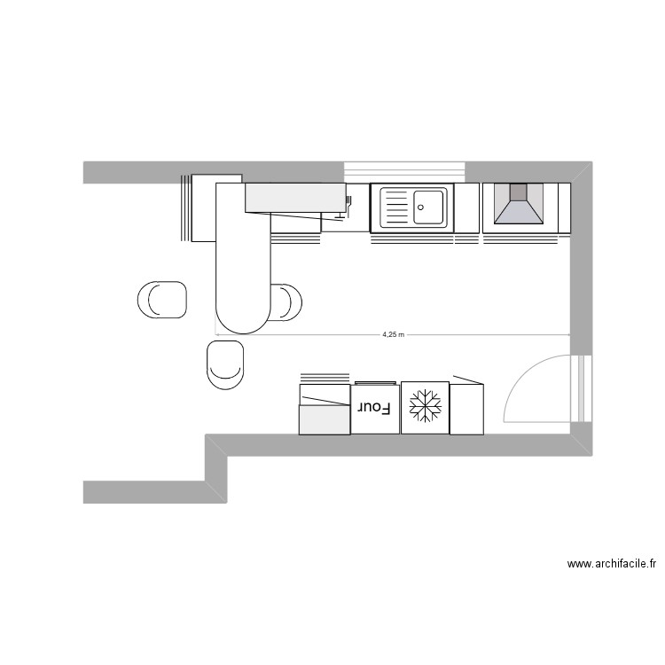 cuisine Claire version 2. Plan de 0 pièce et 0 m2