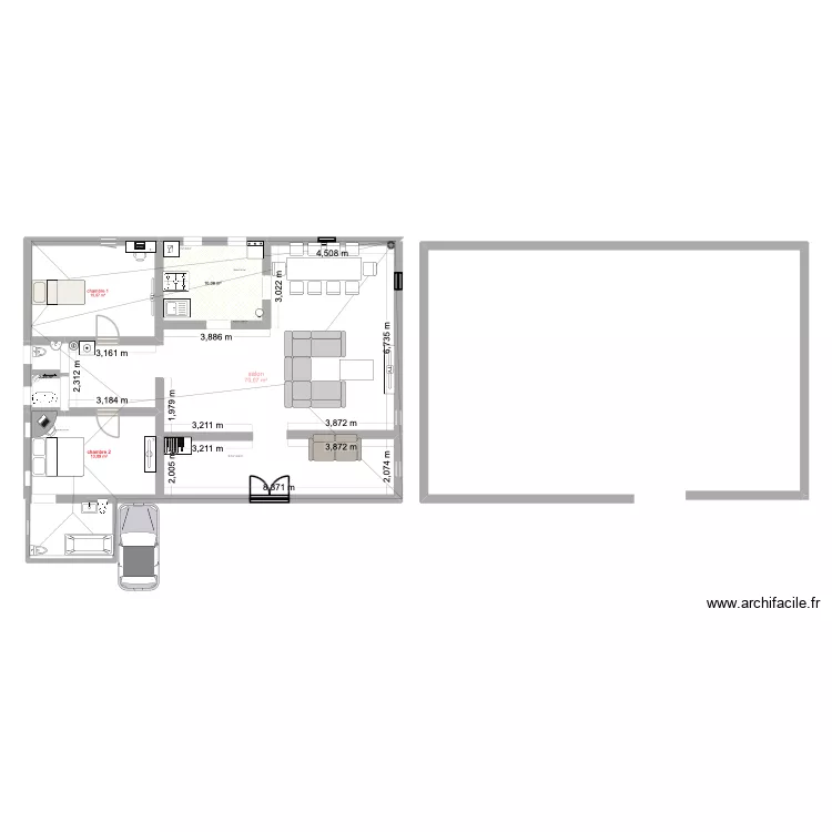 aaaa. Plan de 5 Pièces et 111 m²