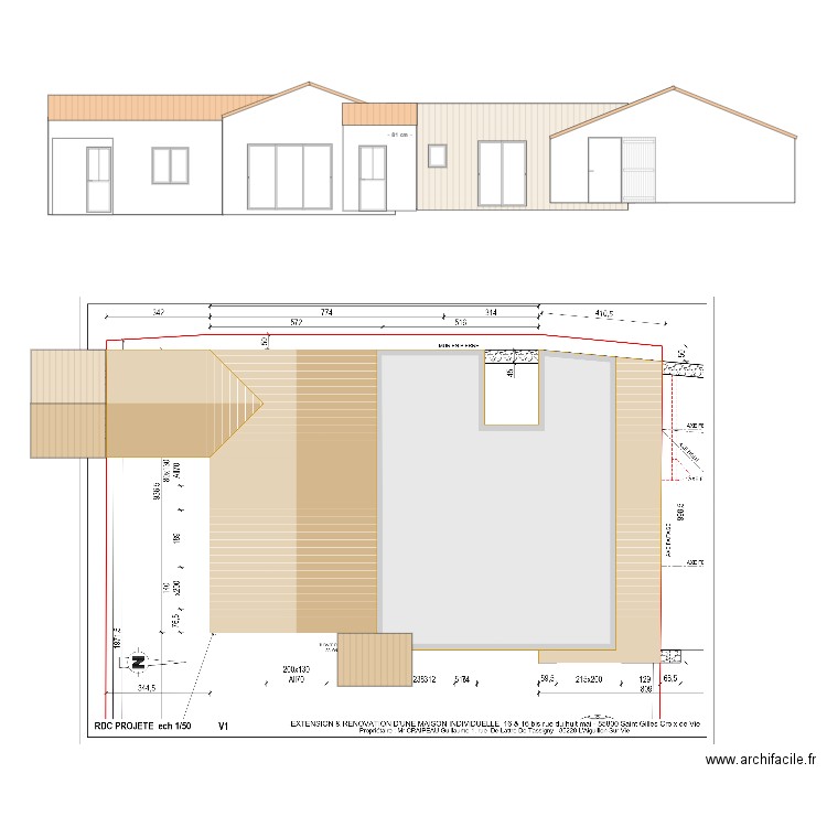 26JUL façades. Plan de 0 pièce et 0 m2