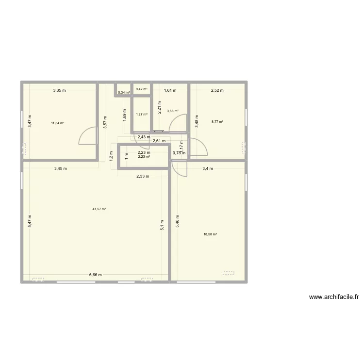 Brie. Plan de 9 et 88 m² Brie. Plan de 9 et 88 m²
