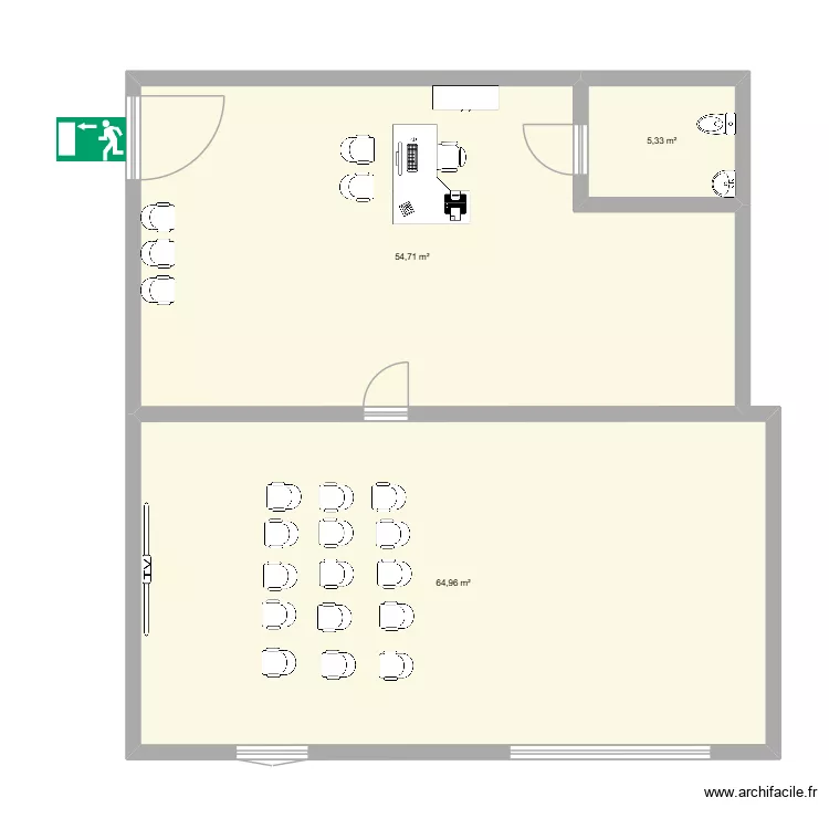 croquis local. Plan de 3 et 125 m² croquis local. Plan de 3 et 125 m²