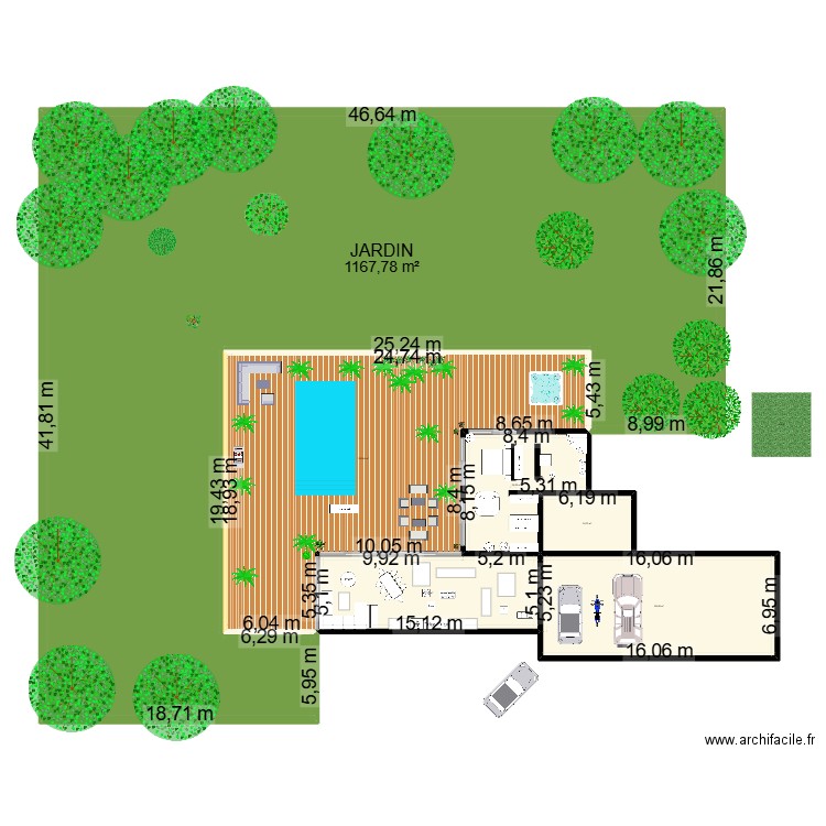Test 2. Plan de 6 pièces et 1731 m2