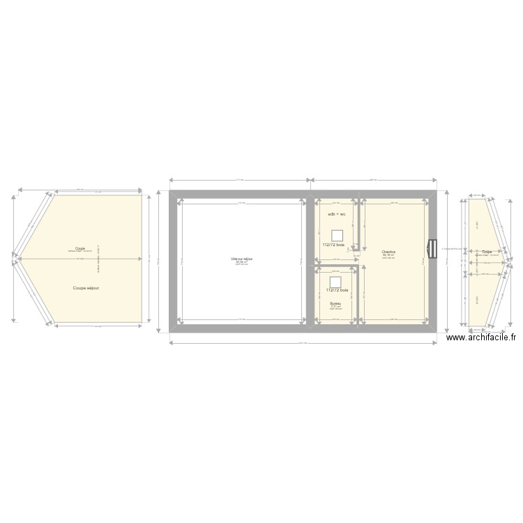  ML24011482  BENQUET. Plan de 3 pièces et 94 m2