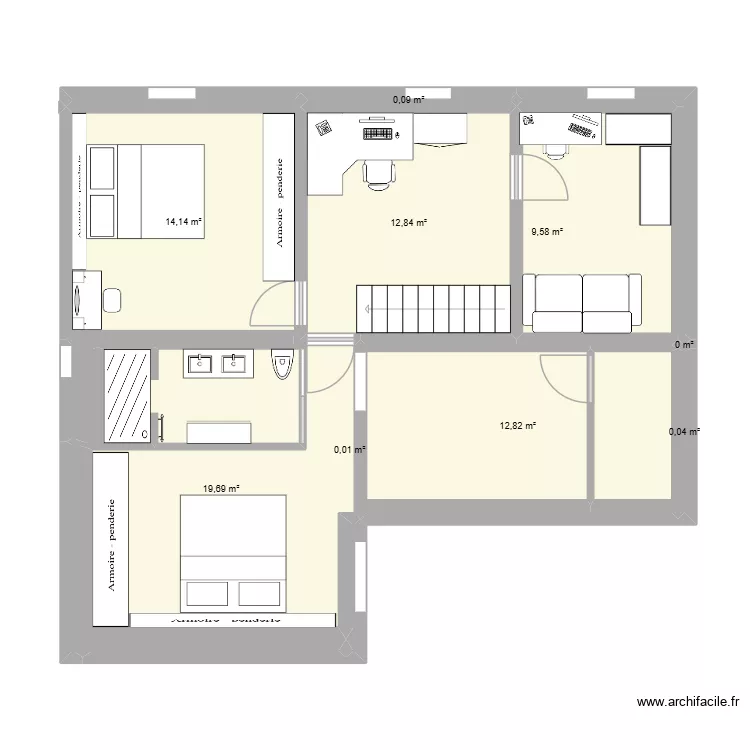 etage saint cricq Test. Plan de 9 et 69 m² etage saint cricq Test. Plan de 9 et 69 m²