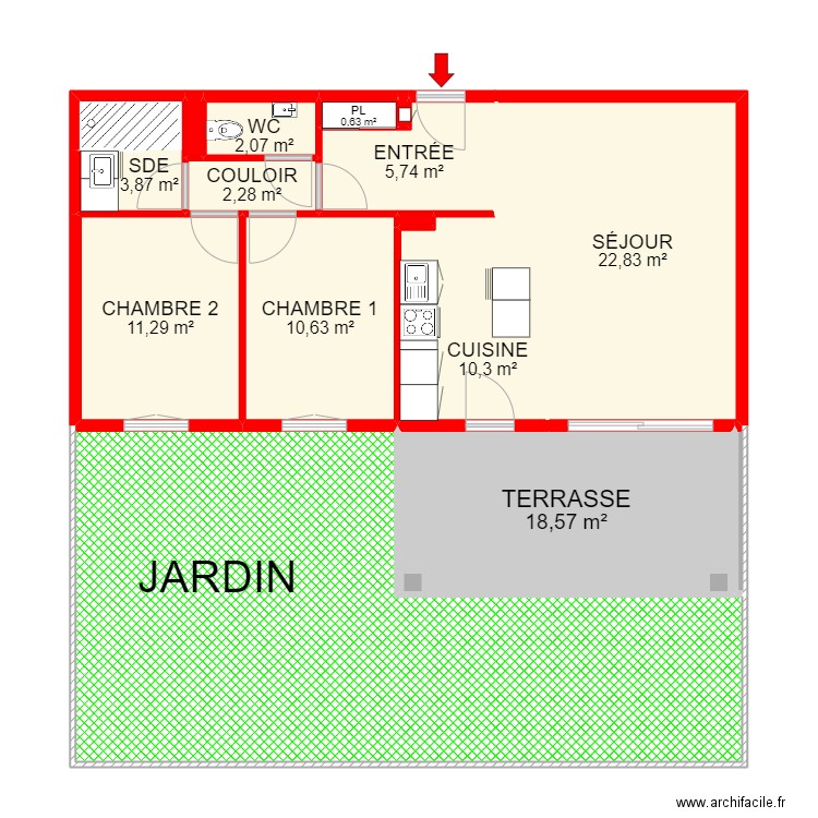 BI 16672. Plan de 0 pièce et 0 m2