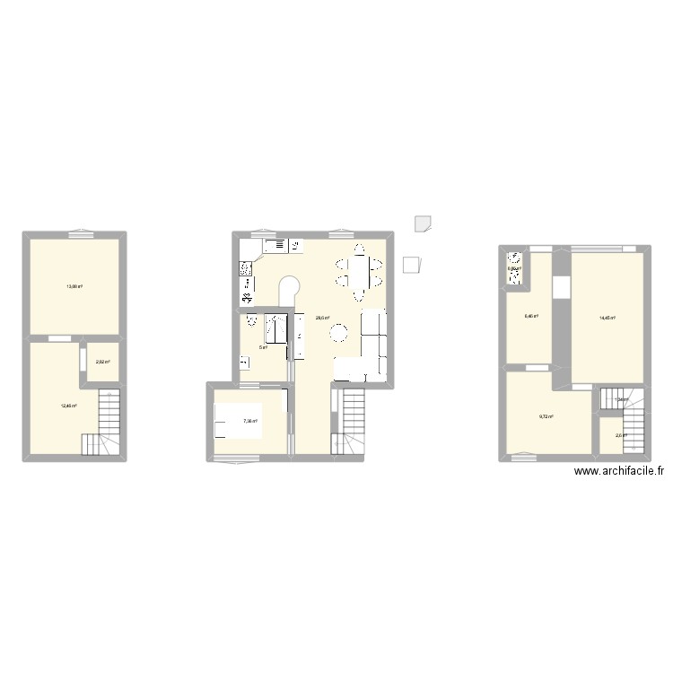 esperaza 1er etage 1er jet. Plan de 12 pièces et 105 m2