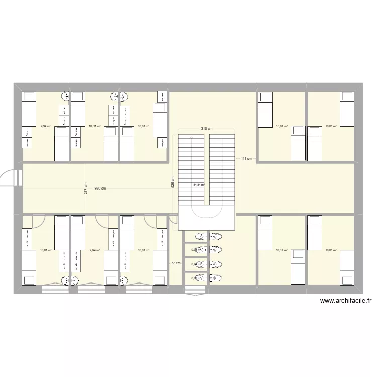 etage 1 yechiva eragny. Plan de 