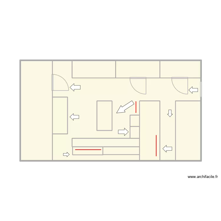 Laboratoire. Plan de 12 pièces et 45 m² Laboratoire. Plan de 12 pièces et 45 m²