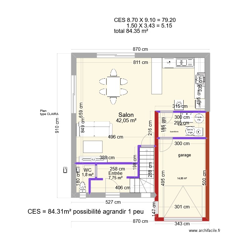 villelongue 1. Plan de 12 pièces et 132 m2