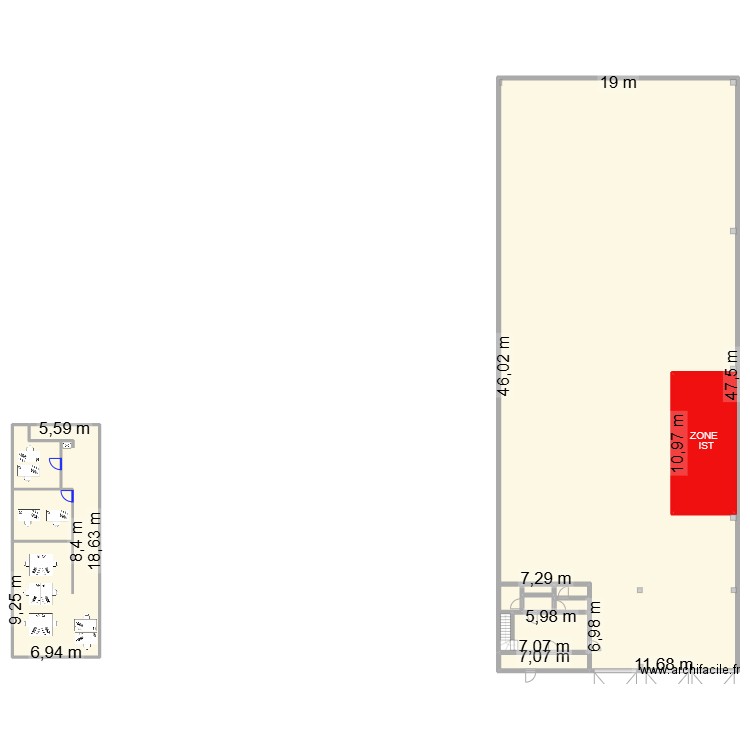 bureau lesquin 2. Plan de 10 pièces et 1071 m2