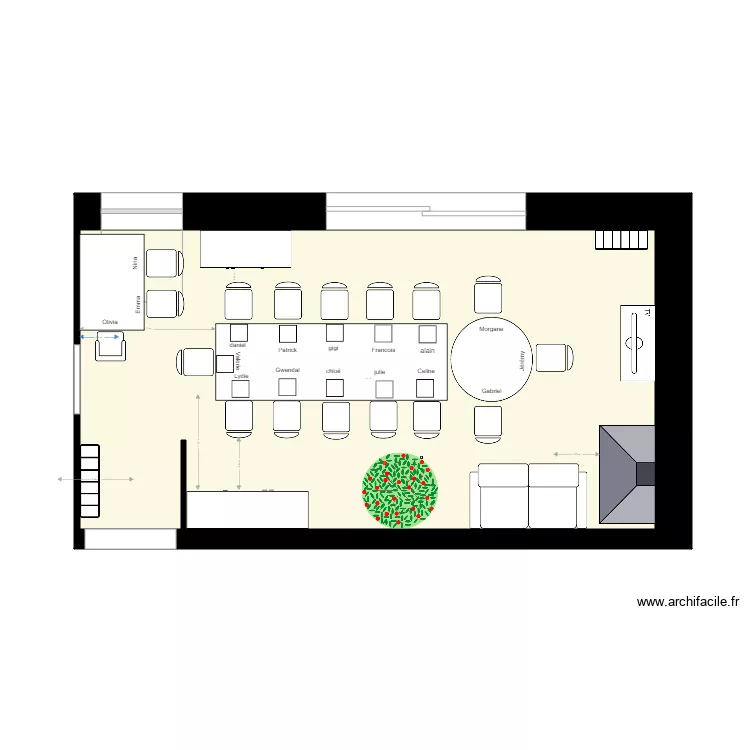 maison. Plan de 1 pièce et 29 m²