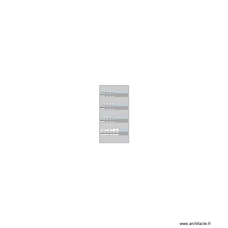 Tableau electrique secondaire. Plan de Tableau electrique secondaire. Plan de