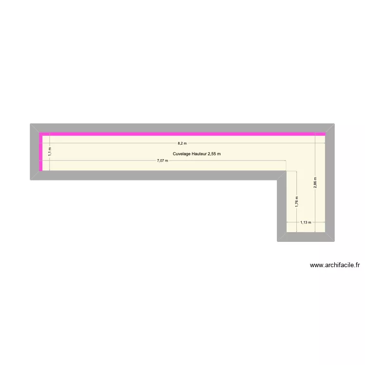 MEDHI HALLAIS - CUVELAGE PARTIES COMMUNES. Plan de 1  et 11 m²