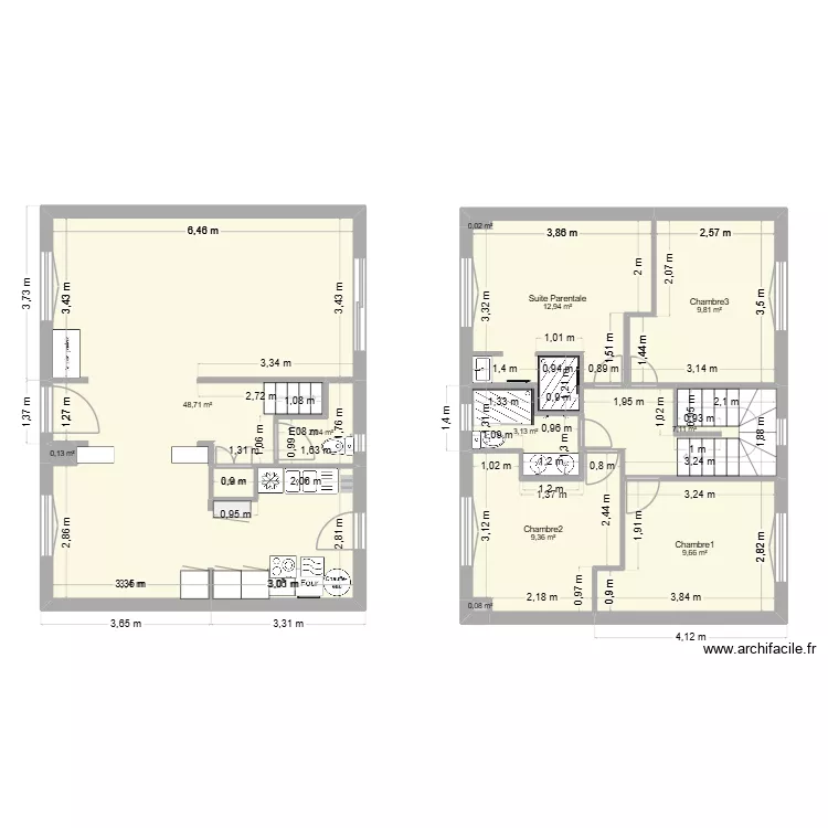 Emile Combes r&eacute;nov&eacute; v4 2avril. Plan de 12  et 104 m²