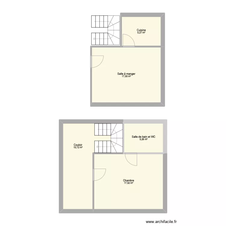 Avant travaux. Plan de 