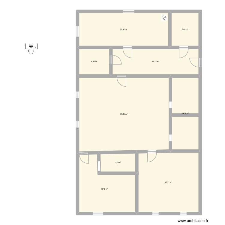 1er &eacute;tage. Plan de 0 pièce et 0 m2