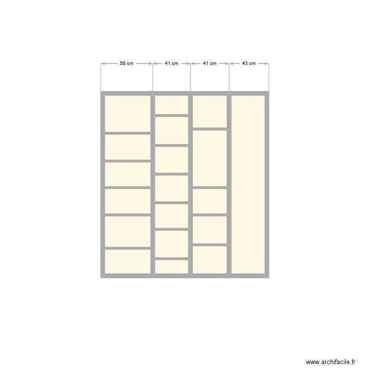 BLOC RANGEMENT SAINT SO. Plan de 18 pièces et 3 m2